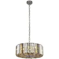 Chapeau 4 Light Crystal Shade Pendant Light - Chrome