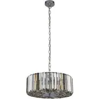 Chapeau 5 Light Crystal Pendant Flush Light - Chrome