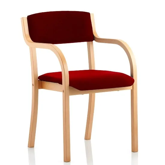 Charles Office Chair with Arms - Chilli, Beech