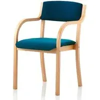 Charles Office Chair with Arms - Kingfisher, Beech