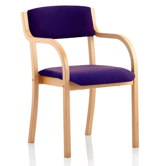 Charles Office Chair with Arms - Purple, Beech