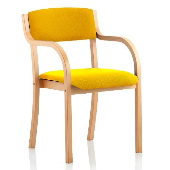 Charles Office Chair with Arms - Yellow, Beech