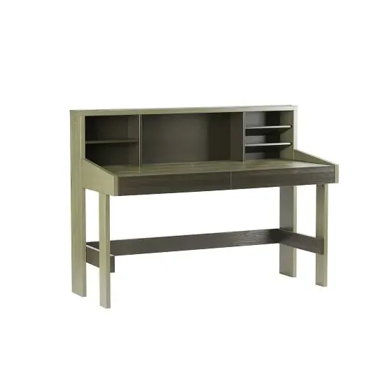 Charlotte Computer Desk with Shelves - Charcoal, Pine image