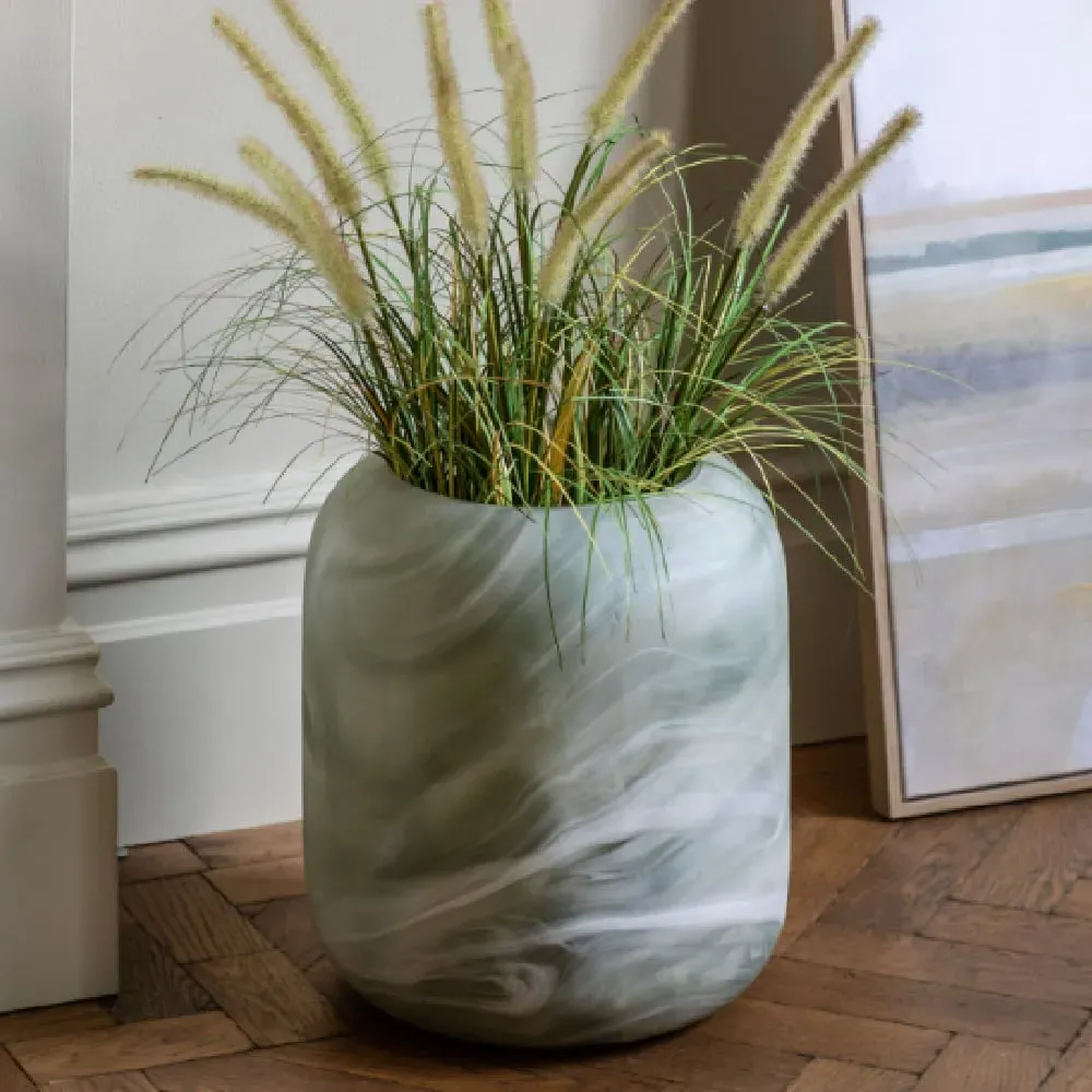 Charlotte Handblown Glass Vase - Sage