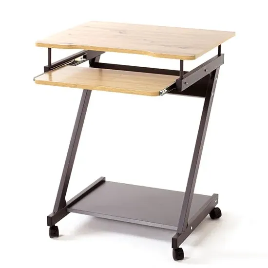 Charlottesville Computer Desk on Castors - Oak image