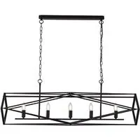 Chassis Wall Hung 5 Pendant Light - Matt Black