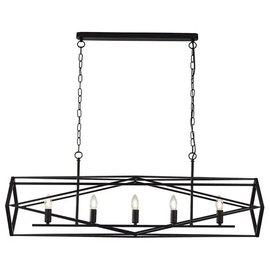 Chassis Wall Hung 5 Pendant Light - Matt Black image