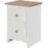 Chatfield 2 Drawer Bedside Cabinet - White, Oak