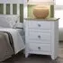 Chatfield 3 Drawer Bedside Cabinet - White, Oak