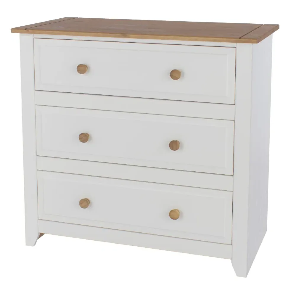 Chatfield 3 Drawer Chest - White, Oak