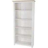 Chatfield 5 Shelf Bookcase - White, Oak