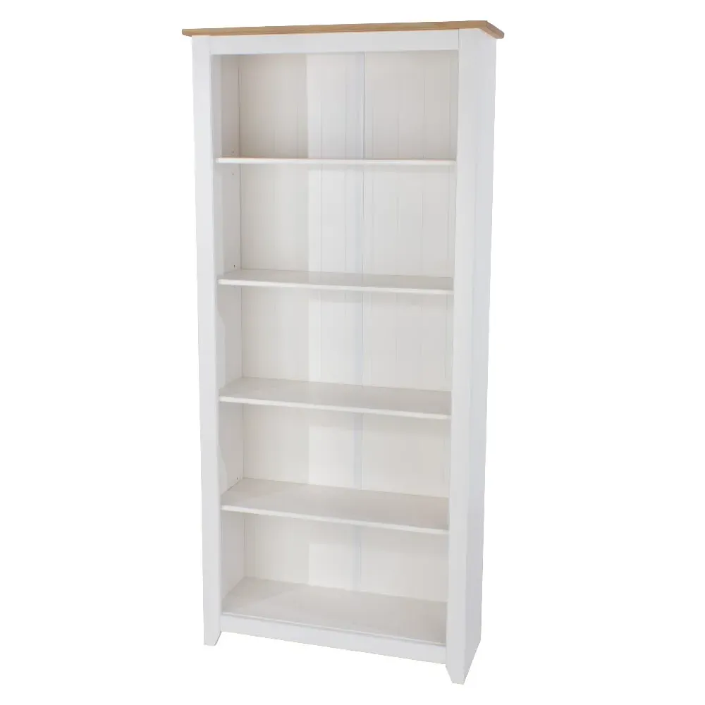 Chatfield 5 Shelf Bookcase - White, Oak