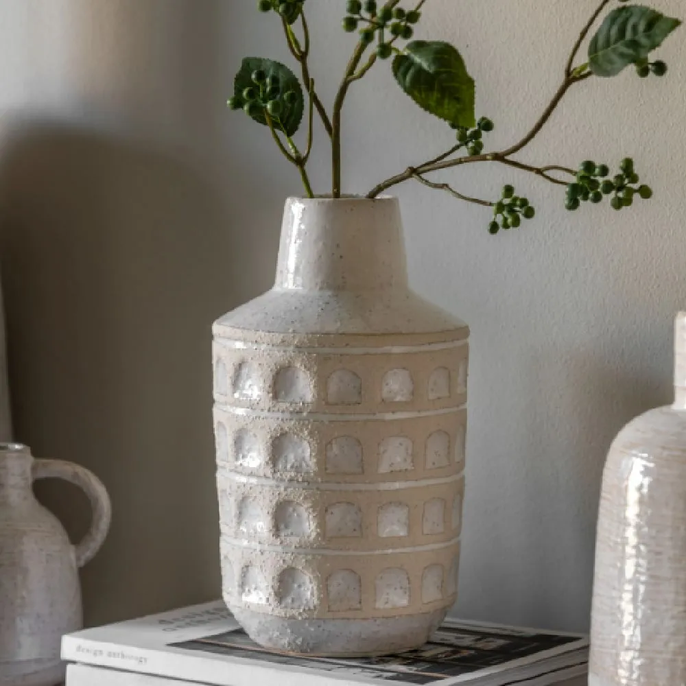 Chatfield Ceramic Graphic Vase - White image