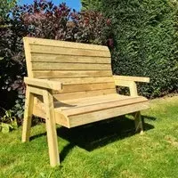 Chatham 2-Seater Garden Bench - Natural, FSC Wood