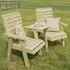 Chatham Angled Garden Love Seats - Natural