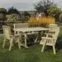Chatham Garden Dining Set with 2 Benches 2 Chairs - Natural