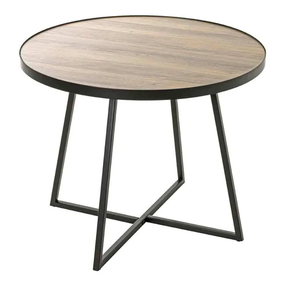 Chatham Round End Table - Black, Oak product