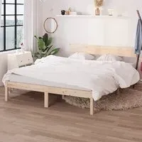 Chavez Double Bed Frame - Natural, Pinewood