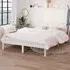 Chavez King Size Bed Frame - White, Pinewood
