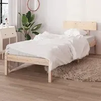 Chavez Single Bed Frame - Natural, Pinewood