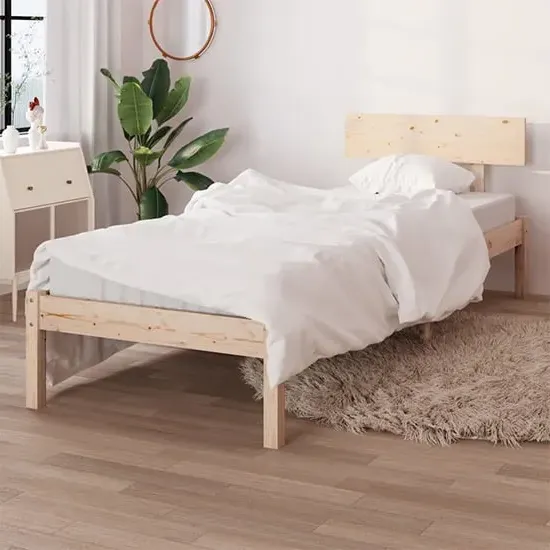 Chavez Single Bed Frame - Natural, Pinewood