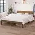 Chavez Small Double Bed Frame - Brown, Pinewood