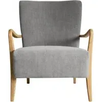 Chedworth Fabric Armchair with Wooden Frame - Charcoal