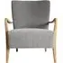 Chedworth Fabric Armchair with Wooden Frame - Charcoal