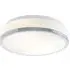 Cheese Large 2 Light Flush Light - White, Clear Glass