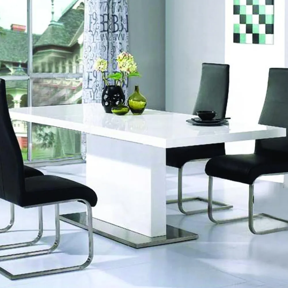 Chemnitz High Gloss Dining Table - White image