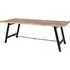 Cheney Large Dining Table with Black Metal Legs - Oak