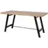 Cheney Small Dining Table with Black Metal Legs - Oak