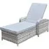 Chenja Sun Lounger with Reclining - Silver Grey, Rattan