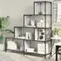 Chester 6-Shelf Bookcase - Grey, Engineered Wood