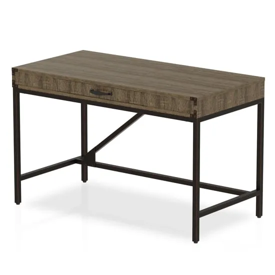 Chester Computer Desk with Drawer - Dark Grey Oak, MFC product
