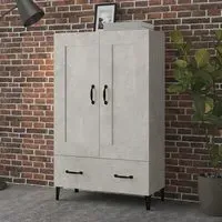 Chester Sideboard with 2 Doors 1 Drawer - Concrete Effect