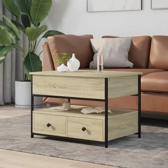 Chester Small Coffee Table with 2 Drawers - Sonoma Oak image