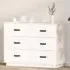 Cheta 6 Drawer Chest - White, Pinewood