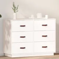 Cheta 6-Drawer Chest - White, Solid Pinewood alternate view