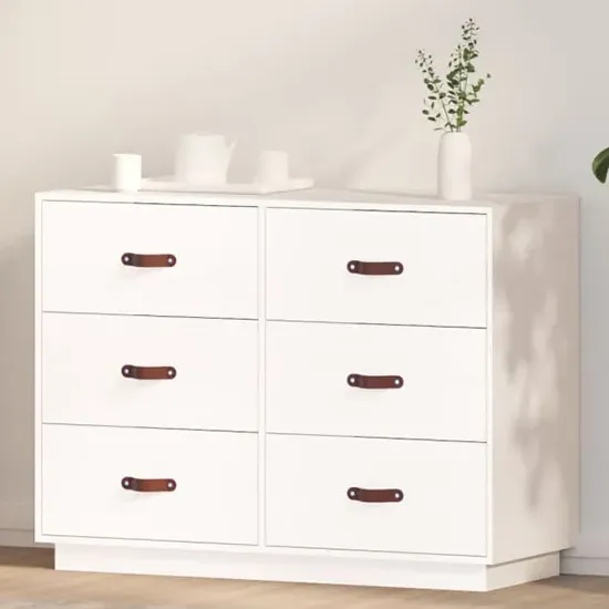 Cheta 6-Drawer Chest - White, Solid Pinewood product