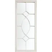 Chetham Window Design Wall Mirror - White