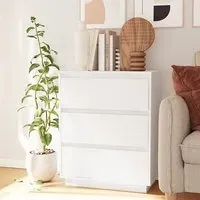 Chevis 3 Drawer Chest - White, Pinewood