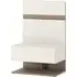 Cheya High Gloss Bedside Cabinet with 1 Shelf - White, Truffle Oak