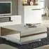 Cheya High Gloss Coffee Table - White, Oak