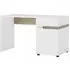 Cheya High Gloss Dressing Table with 1 Door - White, Truffle Oak