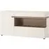 Cheya High Gloss Sideboard with 3 Doors - White, Truffle Oak