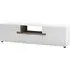 Cheya High Gloss TV Stand with 2 Doors - White, Oak