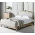 Chia King Size Bed Frame - Weathered, Linen