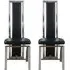 Chicago Dining Chairs with Chrome Legs - Black, Faux Leather