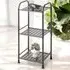 Chickasaw Metal Side Table with 3 Shelves - Anthracite